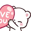 whitebearhalfheart Discord sticker - Booberries msp