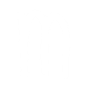 Lowercase letter m in a white, textured, distressed font against a solid black background.