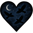197331nightskyanddarkravensheart Discord sticker - ØBLIVÆN