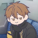 Anime boy with brown hair and a black scarf wearing a smug, knowing smirk.