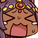 Sheba from Magi with an exaggerated angry expression, eyes closed and mouth wide open in a scream.
