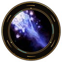 A circular icon containing a glowing blue burst of magical frost energy.