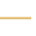 A horizontal golden line with a subtle beveled edge design.