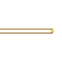 A horizontal golden line with rounded ends on a black background.