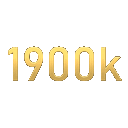 The text 100k repeated four times in a metallic gold font.