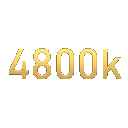 The text 4800k written in a bold, metallic gold font.