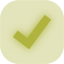 Circle colored in a solid olive green hue.