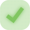 Green circle with a flat design style.