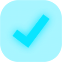 A solid, bright cyan circle shape against a dark background.