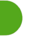 Green circle shape with a flat design style.