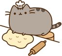 pusheenbaking custom emote from rina & elaria