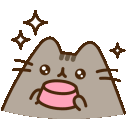 pusheehungry animated emote - rina & elaria