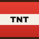 A red and white rectangular block with the letters TNT printed in black on the center stripe.