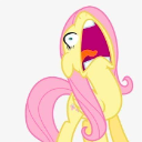FluttershyScream Discord sticker from Fluttershy and Redheart's Hostel