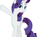 RarityShowOff Discord sticker from Fluttershy and Redheart's Hostel