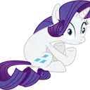 RarityCurledUp custom emote | Fluttershy and Redheart's Hostel