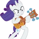 RarityGuitar custom emote | Fluttershy and Redheart's Hostel