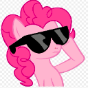 PinkieSalute Discord sticker from Fluttershy and Redheart's Hostel