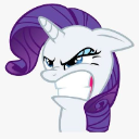 RarityAngry custom emote | Fluttershy and Redheart's Hostel