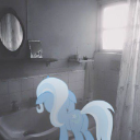 TrixieBathroom Discord Emoji - Fluttershy and Redheart's Hostel