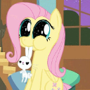 FluttershyMunching Discord sticker from Fluttershy and Redheart's Hostel