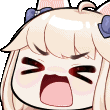 waifuBlondeGirlBarking animated emote from babyghoul