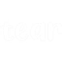 The word tear written in a bold white rounded font against a solid black background.