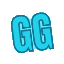 The letters GG in a bold blue font with a slight tilt.