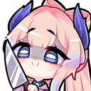 KokomiKnifeStare Discord sticker | 𖤐 Waifu Syndicate 𖤐