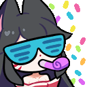 waifuahriparty animated emote - 𖤐 Waifu Syndicate 𖤐