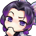 ShinobuThinking Discord sticker from Comunidade Shark 🦈