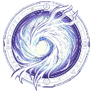 A swirling purple and blue magical vortex inside a circular frame.