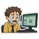 Crying In Excel Discord emoji