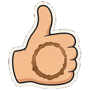 Stained Thumbs Up Discord emoji