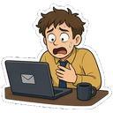 Email Shock Discord emoji