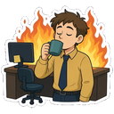 This Is Fine Coffee Discord emoji