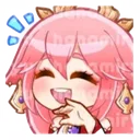 YaeMikoLAUGH Discord sticker | ˚◞♡ ᴇᴛʜᴇʀᴇᴀʟ ᴀᴄᴀᴅᴇᴍʏ .ᐟ 🎃