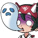 kirikoghost Discord sticker - ˚◞♡ ᴇᴛʜᴇʀᴇᴀʟ ᴀᴄᴀᴅᴇᴍʏ .ᐟ 🎃