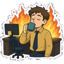 This Is Fine Sip Discord emoji