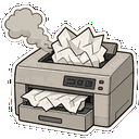 Printer Smoking Discord emoji