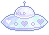 blueishUFO animated emote from ˚◞♡ ᴇᴛʜᴇʀᴇᴀʟ ᴀᴄᴀᴅᴇᴍʏ .ᐟ 🎃