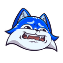 A blue cat-like creature with a pained, wincing expression and bared teeth.