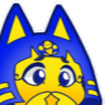 Ankha the cat character with a shy, blushing expression and wide eyes.