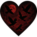 Dark Gothic Raven Heart Emoji | CommunityOne