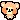A small orange bear character shown in multiple poses including standing and lounging in pixel art style.