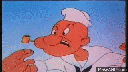 Popeye the sailor man looking angry and determined in a vintage cartoon style.
