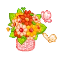 orangebouquetflowerbutterflies