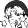 Anime chibi character with a shocked expression and a single teardrop on their cheek.