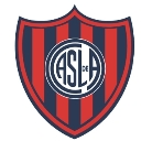 Shield crest with red and navy vertical stripes and a central circular logo featuring the letters ASLA.