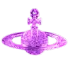 A glowing purple orb with a ring around it, appearing like a stylized planet or magical talisman.